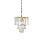 Celestial 29cm 4 Light 3 Tier Crystal Glass Chandelier by Lode Lighting