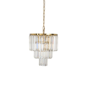 Celestial 29cm 4 Light 3 Tier Crystal Glass Chandelier by Lode Lighting