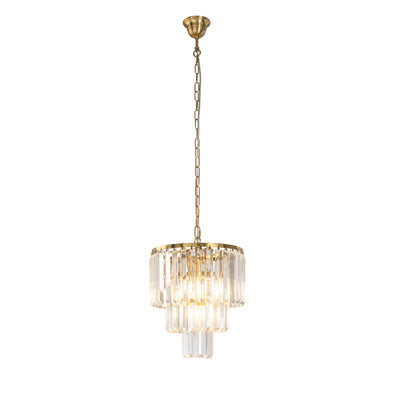 Celestial 29cm 4 Light 3 Tier Crystal Glass Chandelier by Lode Lighting