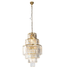 Celestial 39cm 9 Light 6 Tier Crystal Glass Chandelier by Lode Lighting