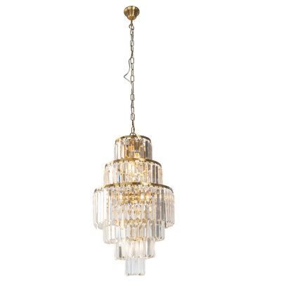 Celestial 39cm 9 Light 6 Tier Crystal Glass Chandelier by Lode Lighting
