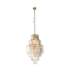Celestial 39cm 9 Light 6 Tier Crystal Glass Chandelier by Lode Lighting