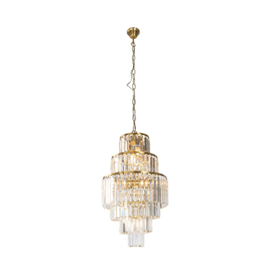 Celestial 39cm 9 Light 6 Tier Crystal Glass Chandelier by Lode Lighting