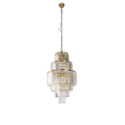 Celestial 39cm 9 Light 6 Tier Crystal Glass Chandelier by Lode Lighting