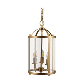 Manor Medium 3Lt Pendant Light Satin Brass by Lode Lighting