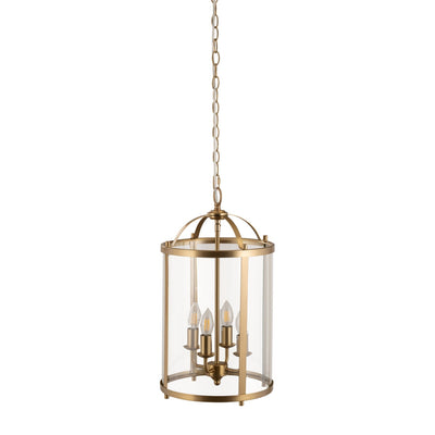 Manor Large 4Lt Pendant Light Satin Brass by Lode Lighting