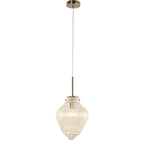 Ridge Pendant Light White Cord Brushed by Lode Lighting