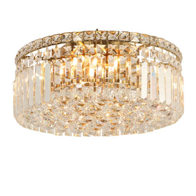 Rotondo Flush 40cm 5 Light Satin Brass by Lode Lighting