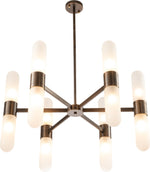 Hepburn 12 Light 6 Arm Pendant Antique Brass