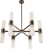 Hepburn 12 Light 6 Arm Pendant Antique Brass