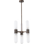 Hepburn 6 Light 3 Arm Pendant Antique Brass