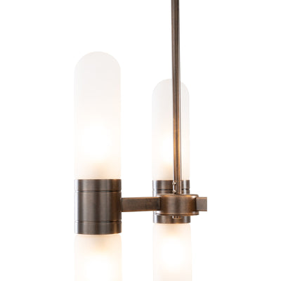 Hepburn 6 Light 3 Arm Pendant Antique Brass