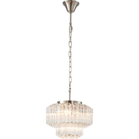 Calista Small 32cm 4 Light 2 Tier Chandelier Brushed by Lode Lighting