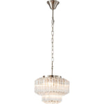 Calista Small 32cm 4 Light 2 Tier Chandelier Brushed by Lode Lighting