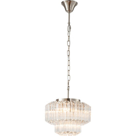 Calista Small 32cm 4 Light 2 Tier Chandelier Brushed by Lode Lighting