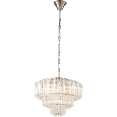 Calista Medium 42cm 5 Light 3 Tier Chandelier Brushed by Lode Lighting