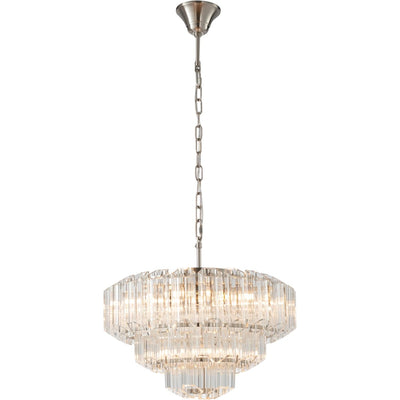 Calista Large 50cm 7 Light 3 Tier Chandelier Brushed by Lode Lighting