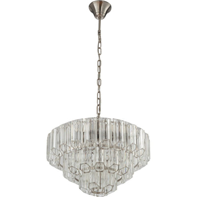 Calista Large 50cm 7 Light 3 Tier Chandelier Brushed by Lode Lighting