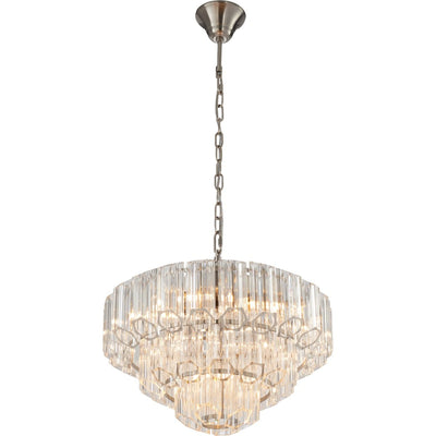 Calista Large 50cm 7 Light 3 Tier Chandelier Brushed by Lode Lighting