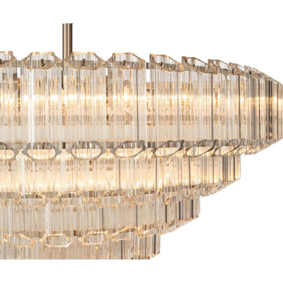 Calista Extra Large 85cm 12 Light 5 Tier Chandelier, Brushed by Lode Lighting