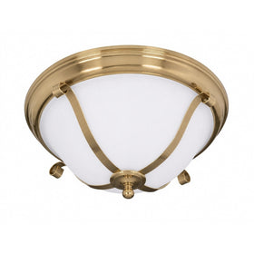 Dallas 3 Light Oyster Satin Brass