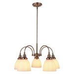 Benson 5 Light Pendant Arms Down by Lode Lighting