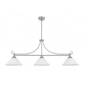 Dallas 3 Light Bench Pendant Brushed Nickel