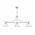 Dallas 3 Light Bench Pendant Brushed Nickel by Lode Lighting