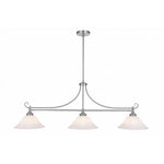 Dallas 3 Light Bench Pendant Brushed Nickel by Lode Lighting