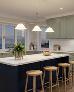 Dallas 3 Light Bench Pendant Brushed Nickel by Lode Lighting