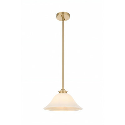 Dallas 1 Light Single Pendant Satin Brass