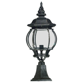 Flinders Large IP44 Outdoor Pillar Mount Antique Black