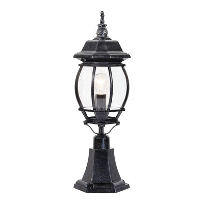 Flinders Medium IP44 Outdoor Pillar Mount Antique Black
