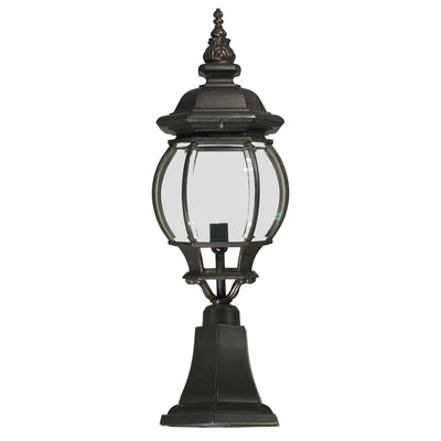 Flinders Medium IP44 Outdoor Pillar Mount Antique Bronze