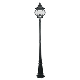 Flinders Large IP44 Standard Outdoor Garden Post Light Antique Black