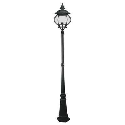 Flinders Large IP44 Standard Outdoor Garden Post Light Antique Black