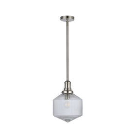 Jefferson Small Rod Pendant Clear Brushed