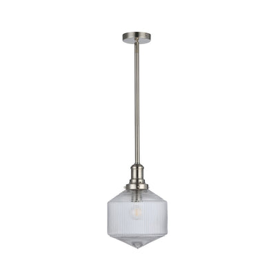 Jefferson Small Rod Pendant Clear Brushed by Lode Lighting