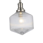Jefferson Small Rod Pendant Clear Brushed by Lode Lighting