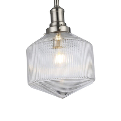 Jefferson Small Rod Pendant Clear Brushed by Lode Lighting