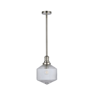 Jefferson Small Rod Pendant Clear Brushed by Lode Lighting