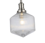 Jefferson Small Rod Pendant Clear Brushed by Lode Lighting