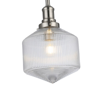 Jefferson Small Rod Pendant Clear Brushed by Lode Lighting