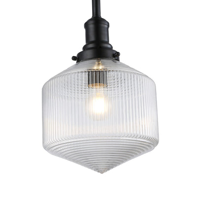 Jefferson Small Rod Pendant Clear Matte by Lode Lighting
