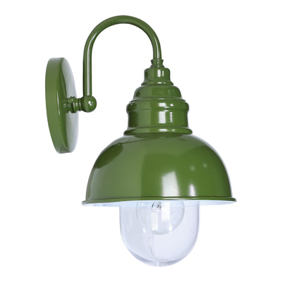 Parkway Small Outdoor Wall Light Olive Green by Lode Lighting