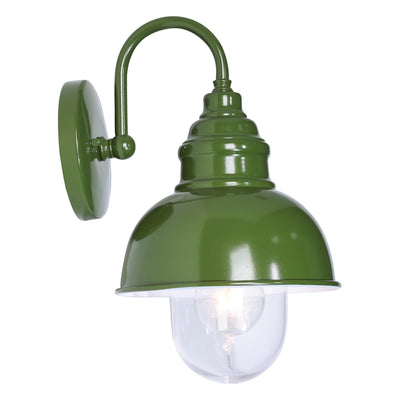 Parkway Small Outdoor Wall Light Olive Green by Lode Lighting