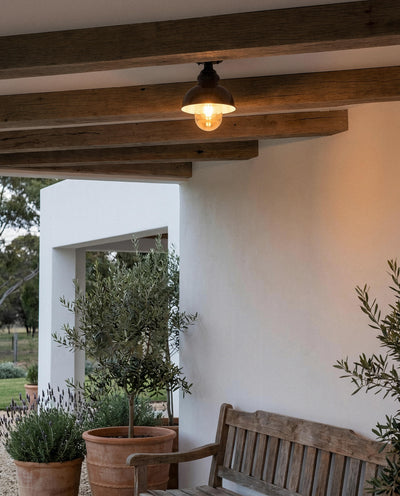 Parkway Small Outdoor Under Eave French Blue by Lode Lighting