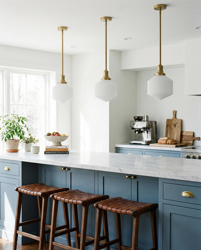 Jefferson Small Rod Pendant Opal Matte by Lode Lighting