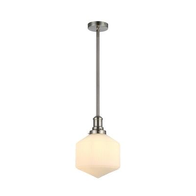Jefferson Small Rod Pendant Opal Matte Brushed by Lode Lighting