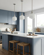 Jefferson Small Rod Pendant Opal Matte Brushed by Lode Lighting